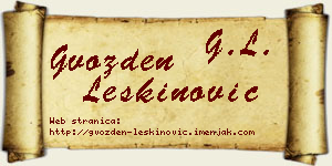 Gvozden Leškinović vizit kartica